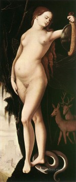 Desnudo Painting - Prudencia pintor desnudo Hans Baldung